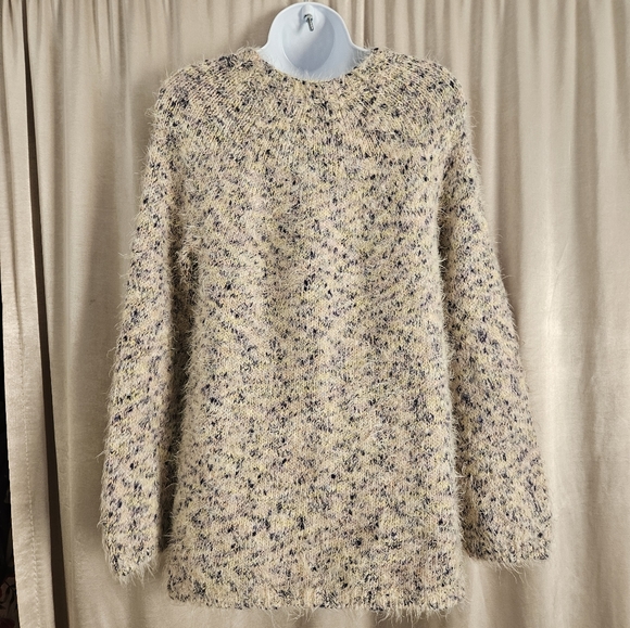 NWOT Lou & Grey yellow tan purple oversized fuzzy sweater Womens XSmall - Picture 3 of 7